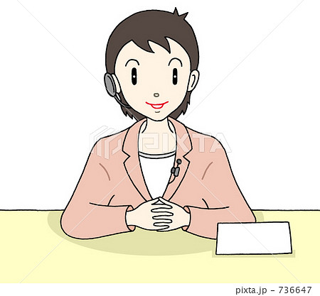 ニュースキャスターのイラスト素材
