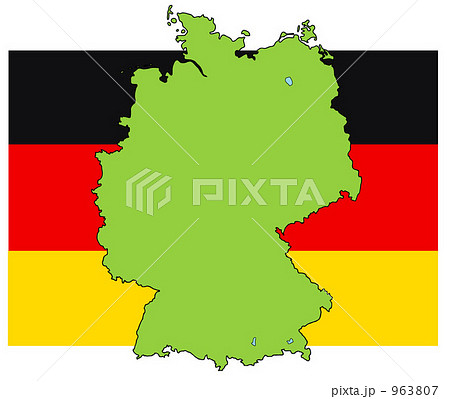 ドイツ連邦共和国 地図 ドイツ ドイツ地方のイラスト素材