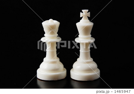 チェス 駒 キング クイーンの写真素材