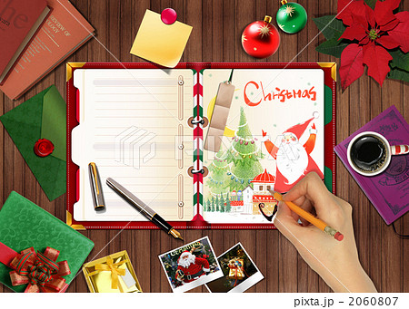 クリスマス 手帳 鉛筆 文房具のイラスト素材 - PIXTA
