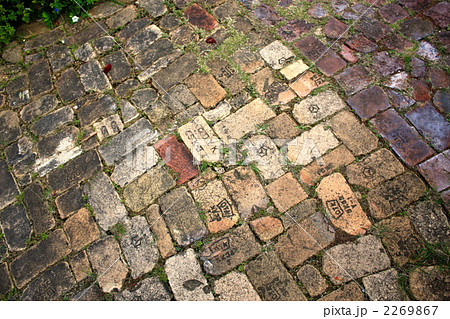アンティークレンガ 庭 ナチュラルガーデンの写真素材