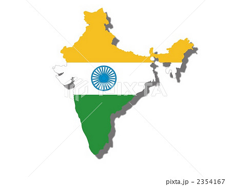 インド 国旗 インディア 国土のイラスト素材