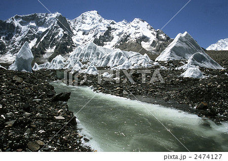 バルトロ氷河の写真素材