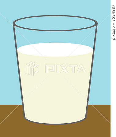 牛乳 コップ 一杯 飲物のイラスト素材