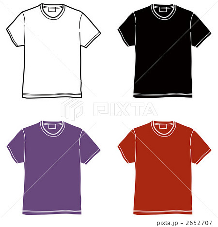 シャツ Tシャツ 黒 無地のイラスト素材 Pixta