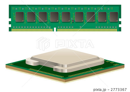 メモリー増設のイラスト素材