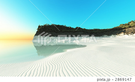 海 無人島 Cg アイランドのイラスト素材