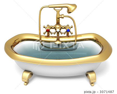 猫足バスタブのイラスト素材