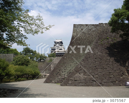 石垣 武者返し 加藤家居城 細川家居城の写真素材