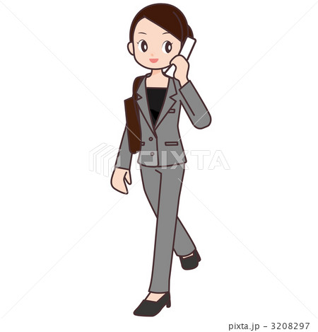 Ol 営業 ビジネスシーン 通話中のイラスト素材