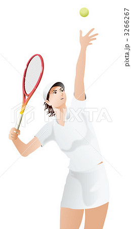テニスプレーヤーのイラスト素材