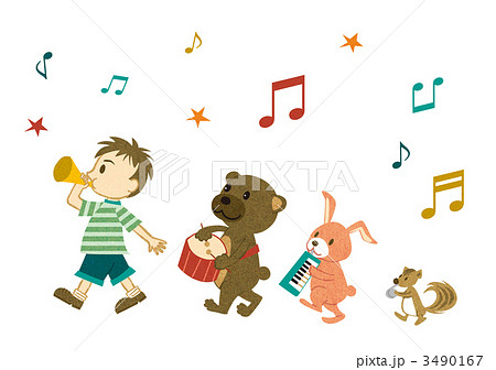 動物 行進 歩く 列のイラスト素材