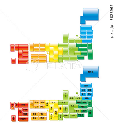 略地図 日本地図のイラスト素材