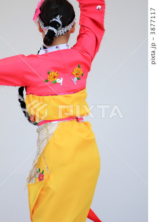 チマチョゴリ 女性 綺麗 民族舞踊の写真素材 Pixta