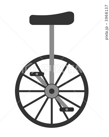 いちりん タイヤ 絵 Unicycleのイラスト素材