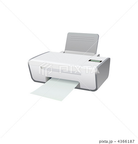 プリンター 印刷 印刷機 家庭用プリンターのイラスト素材