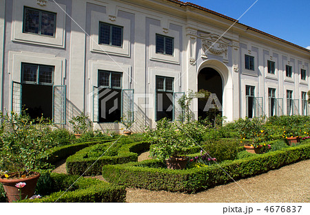 テラス式庭園 イタリア式庭園 ボボリ庭園 幾何学式庭園の写真素材