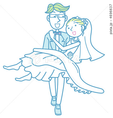 お姫様抱っこ 人物のイラスト素材