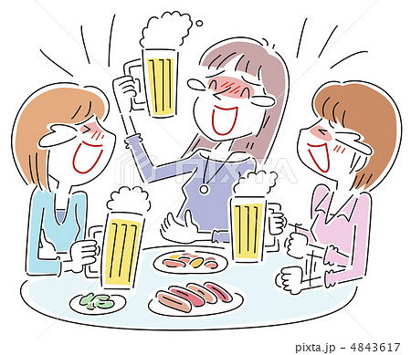 女性の飲み会 のイラスト素材