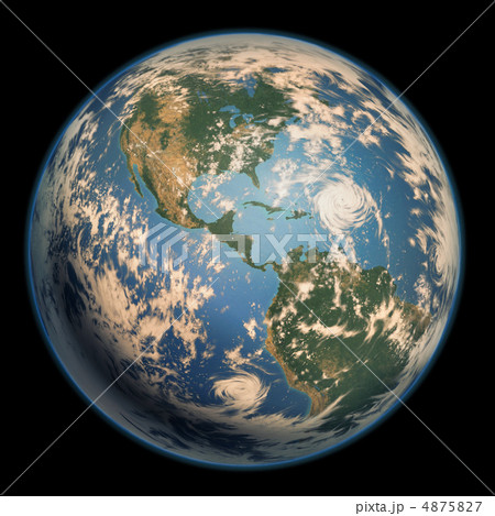 地球 Cg リアル 手描きの写真素材