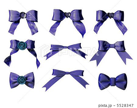 りぼん リボン 髪飾り デコのイラスト素材