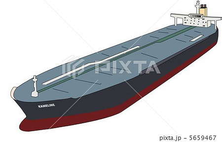 Tanker バラ積み船のイラスト素材