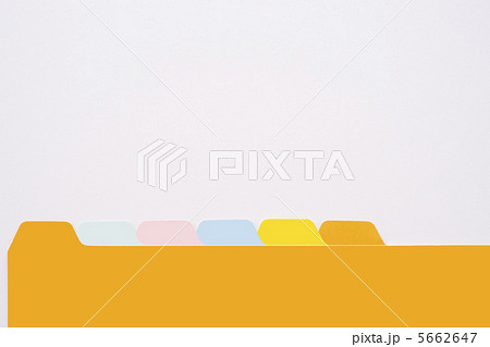 ファイル インデックス 整頓 バインダーの写真素材 Pixta