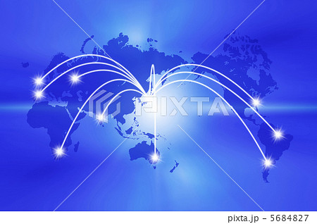 発信 世界地図 インターネット ネットのイラスト素材