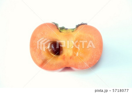 早秋柿 種の写真素材
