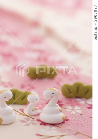 白へび 干支 白蛇の写真素材 - PIXTA