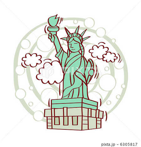 自由の女神 ニューヨーク 自由の女神像 銅像のイラスト素材 Pixta