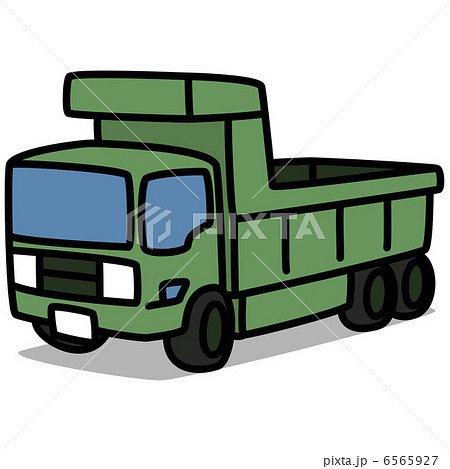 ダンプカー 車 トラック シンプルのイラスト素材