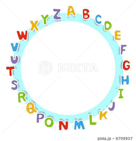 飾り枠 フレーム 文字 アルファベットのイラスト素材