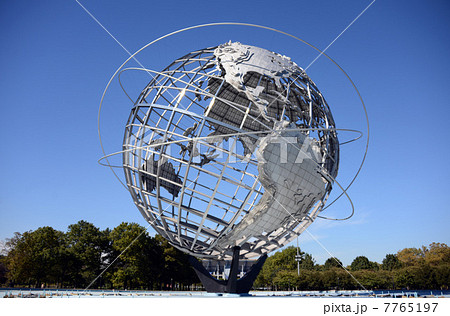 地球儀 Unisphere クイーンズ ニューヨークの写真素材 - PIXTA