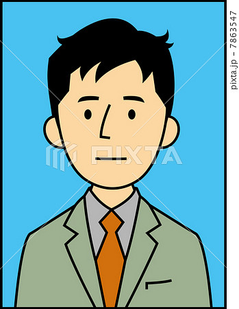 証明写真 イラスト 見本のイラスト素材