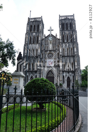 原画　油絵　ハノイ大教会 原画油絵ハノイ大教会