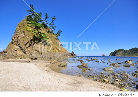 さいはてにて 海 木之浦 砂浜の写真素材