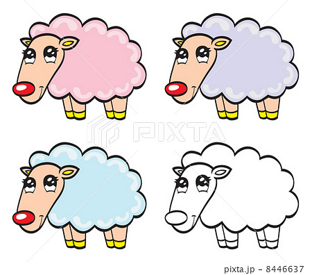 可愛綿羊羊卡通插圖素材 可愛綿羊羊卡通插圖素材