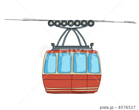 ロープウェイのイラスト素材