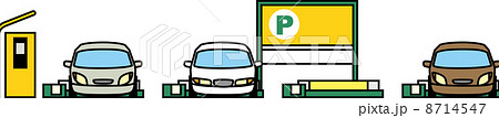 コインパーキング 駐車場 パーキング 駐車施設のイラスト素材