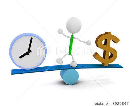 棒人間 仕事 ビジネスイメージ キャラクター イラストのイラスト素材