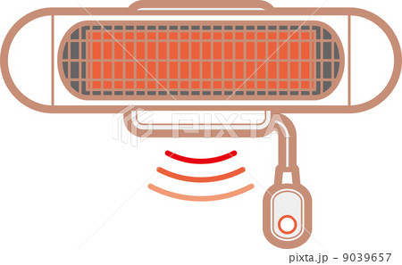 電気ストーブ ストーブ 横型 暖房器具のイラスト素材