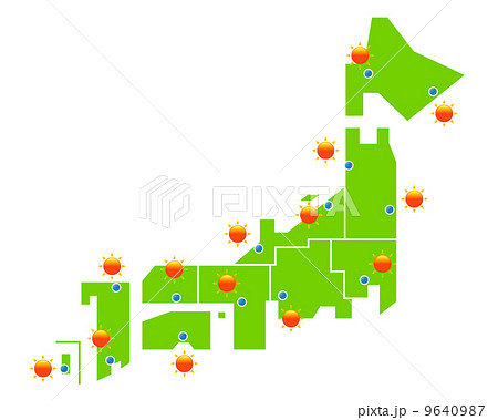 ベクター 北海道 形 北海道マップのイラスト素材