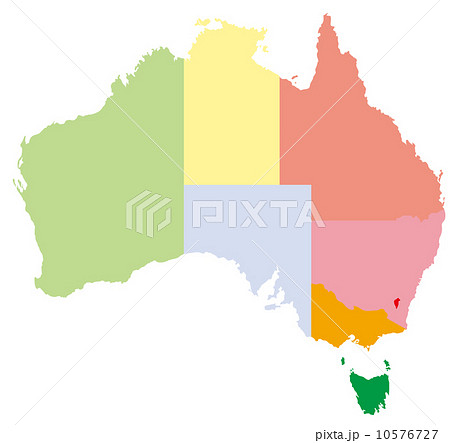 ベクター 地図 オーストラリア 豪国のイラスト素材