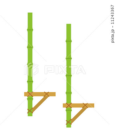 竹馬 2本 昔遊び 遊び道具のイラスト素材