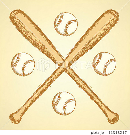 野球 背景の写真素材