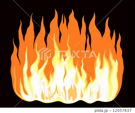 猛火 イラスト 燃える Cg ファイアー 火事 背景素材の写真素材