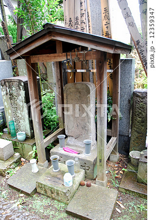 沖田総司の墓の写真素材