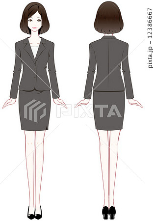 人物 女性 後ろ姿 Olのイラスト素材 人物 女性 後ろ姿 Olのイラスト素材