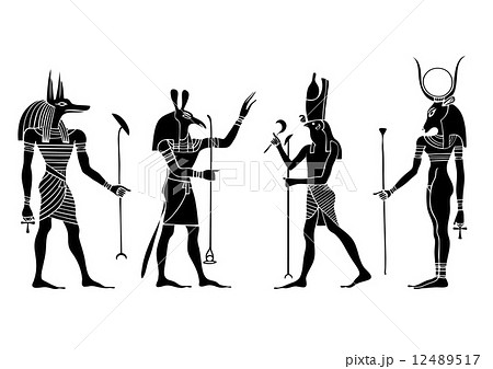 エジプト エジプト人 神 神様のイラスト素材